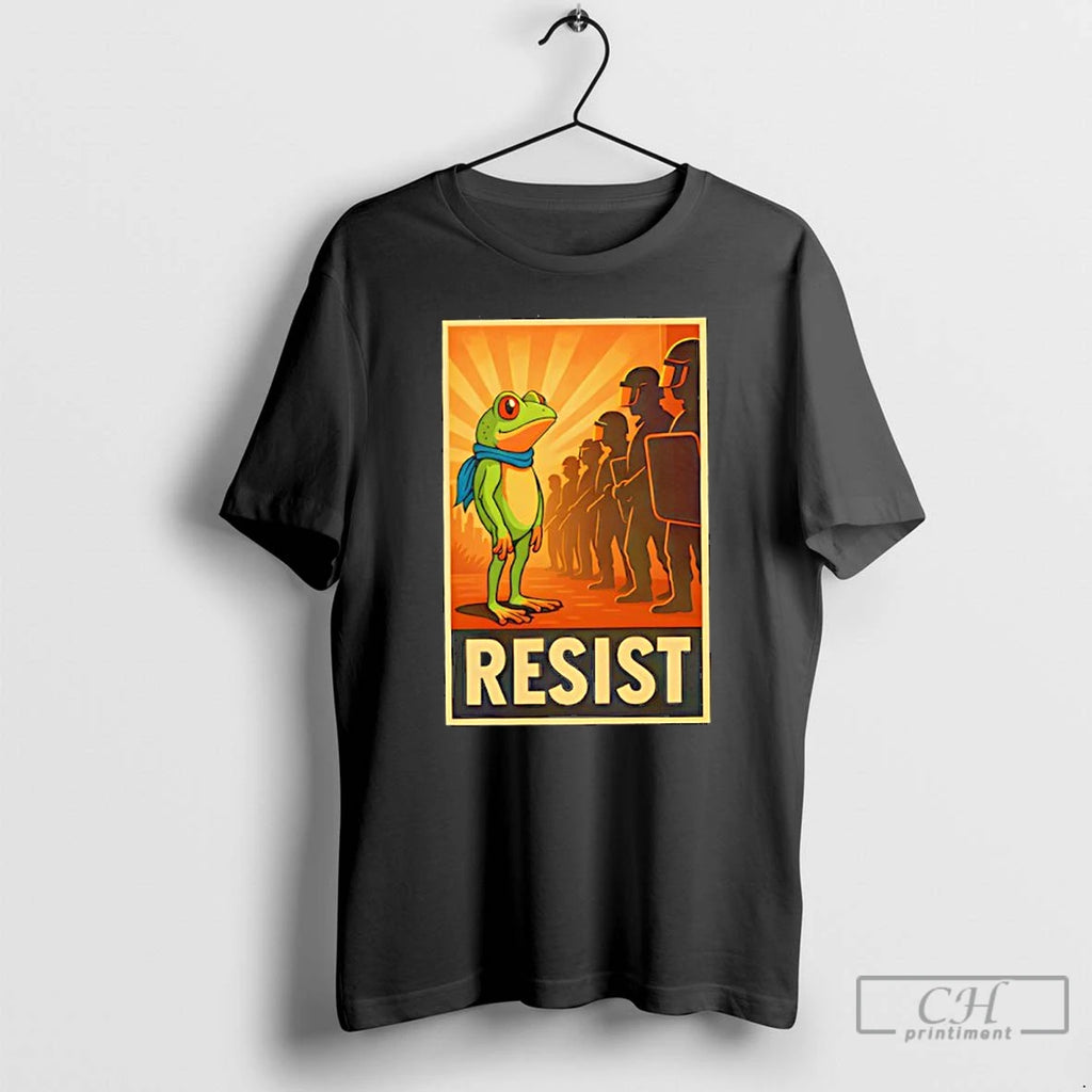 Premium Resist Portland Frog Anti Trump Anti Fascism T Shirts