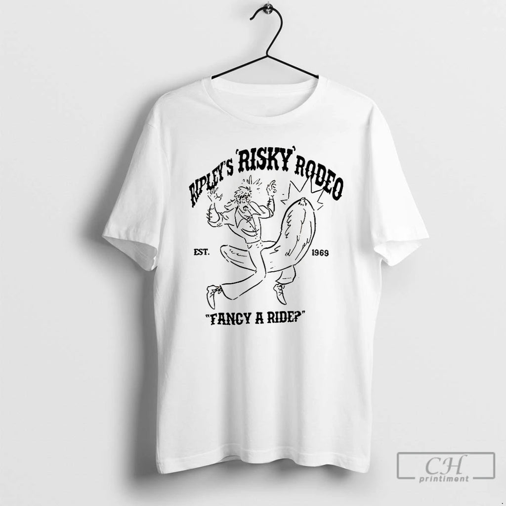 Premium Ripleys Risky Rodeo Fancy A Ride Est 1969 Riding Banana Funny T Shirts