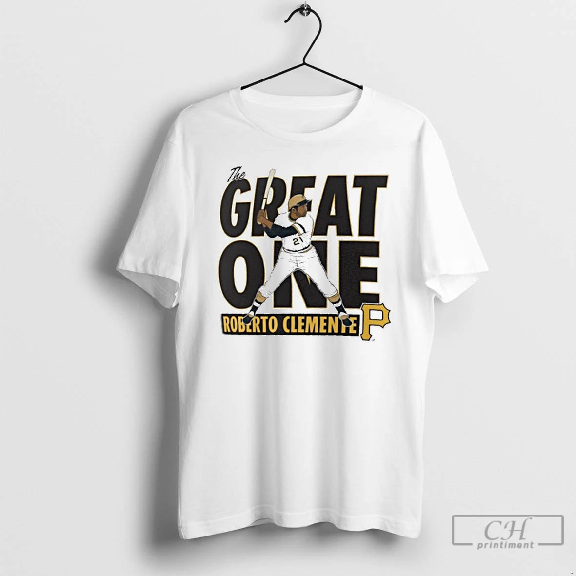 Premium Roberto Clemente Pittsburgh Pirates The Great One Player T Shirts