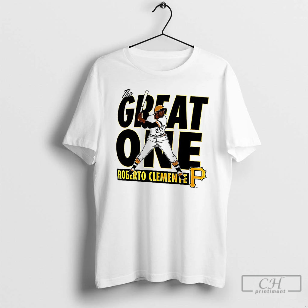 Premium Roberto Clemente Pittsburgh Pirates Baseball The Great One Player Graphic T Shirts