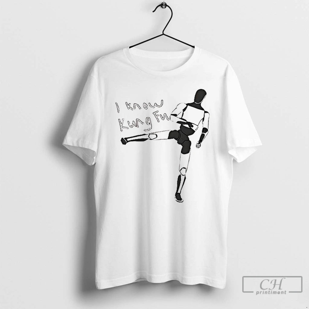 Premium Robot I Know Kung Fu Ceramic Ceramic And Classic Dad Cap T Shirts