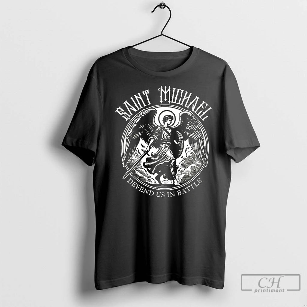 Premium Saint Michael Defend Us In Battle Ceramic Ceramic And Classic Dad Cap