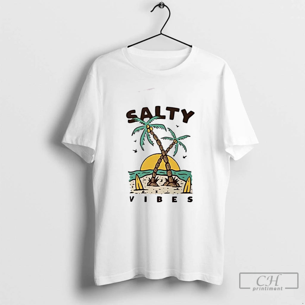 Premium Salty Vibes Retro Beach Surf T Shirts