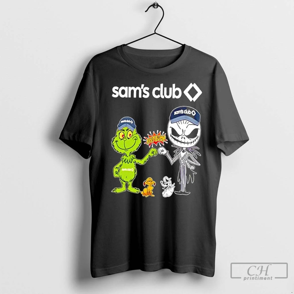 Premium Sams Club X Grinch And Jack Skellington Fist Bump Uniwilling Friends