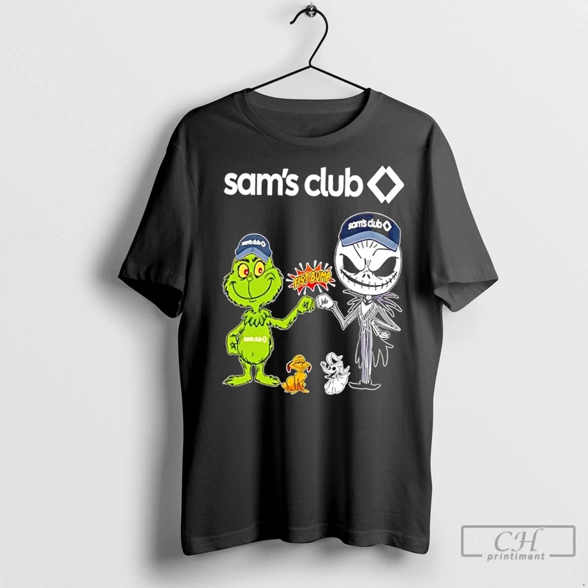 Premium Sams Club X Grinch And Jack Skellington Fist Bump Uniwilling Friends