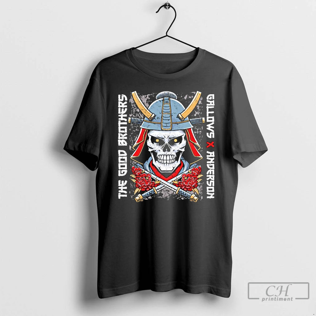 Premium Samurai Skull The Good Brothers Gallows X Anderson T Shirts