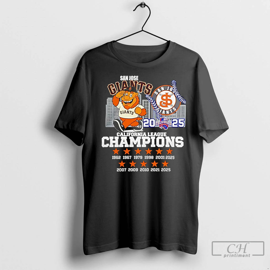 Premium San Jose Giants 2025 California League 11 Time Champions Mascot