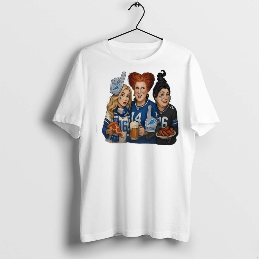 Premium Sanderson Sisters Hocus Pocus X Detroit Lions Football Team Logo T Shirts