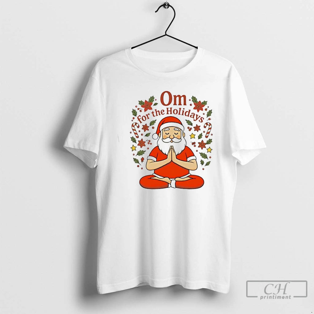 Premium Santa Om For The Holidays Christmas T Shirts