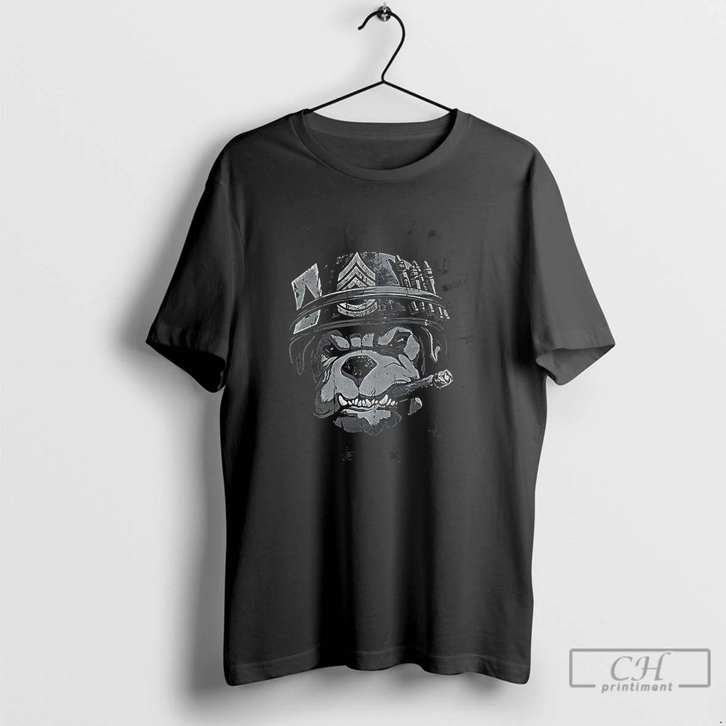 Premium Search And Destroy Bulldog Helmet And Cigar T Shirts