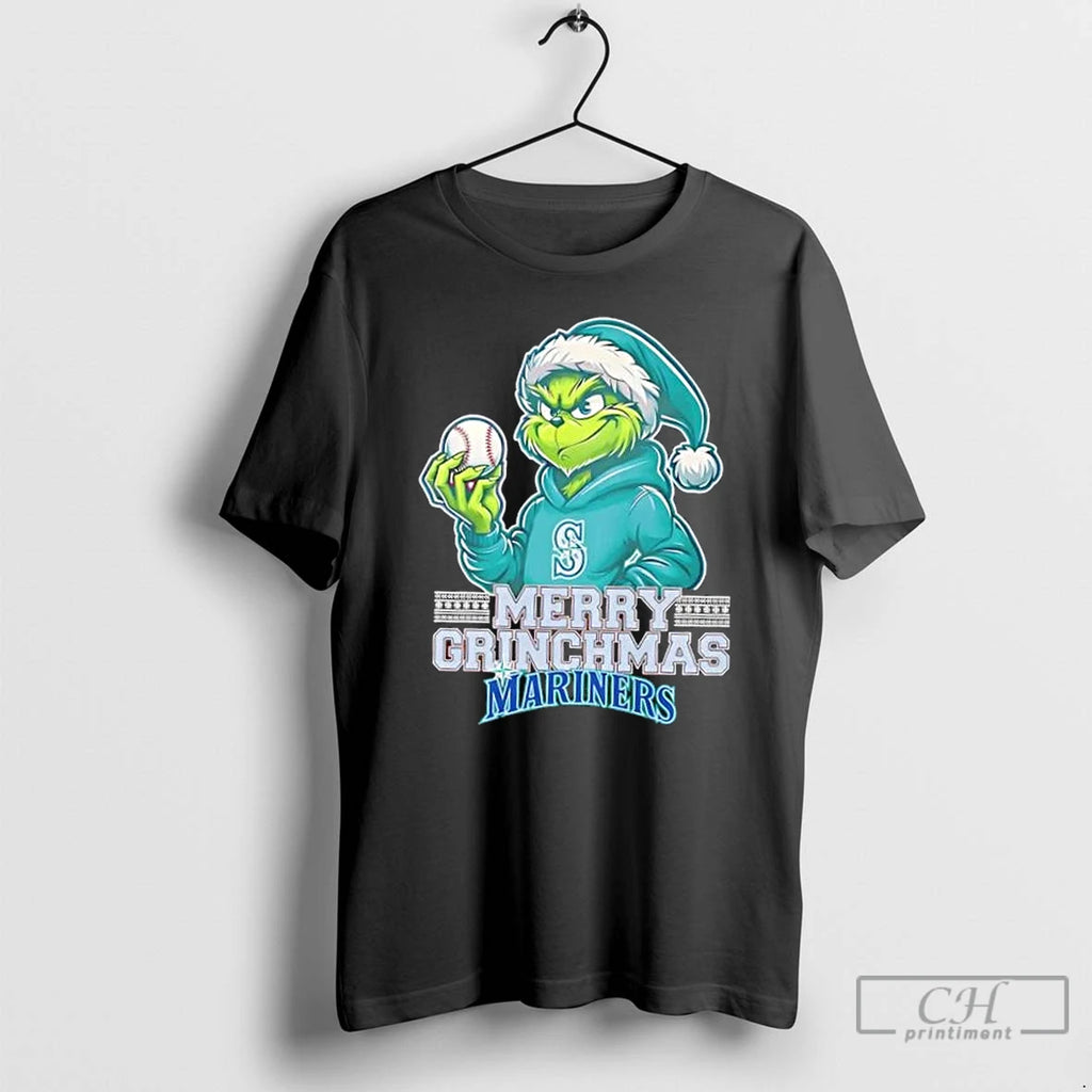 Premium Seattle Mariners Merry Grinchmas T Shirts