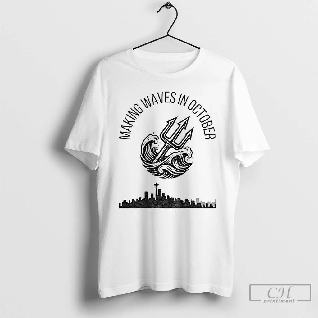 Premium Seattle Mariners Tridents Up Making Waves In October Playoffs 2025 T Shirts