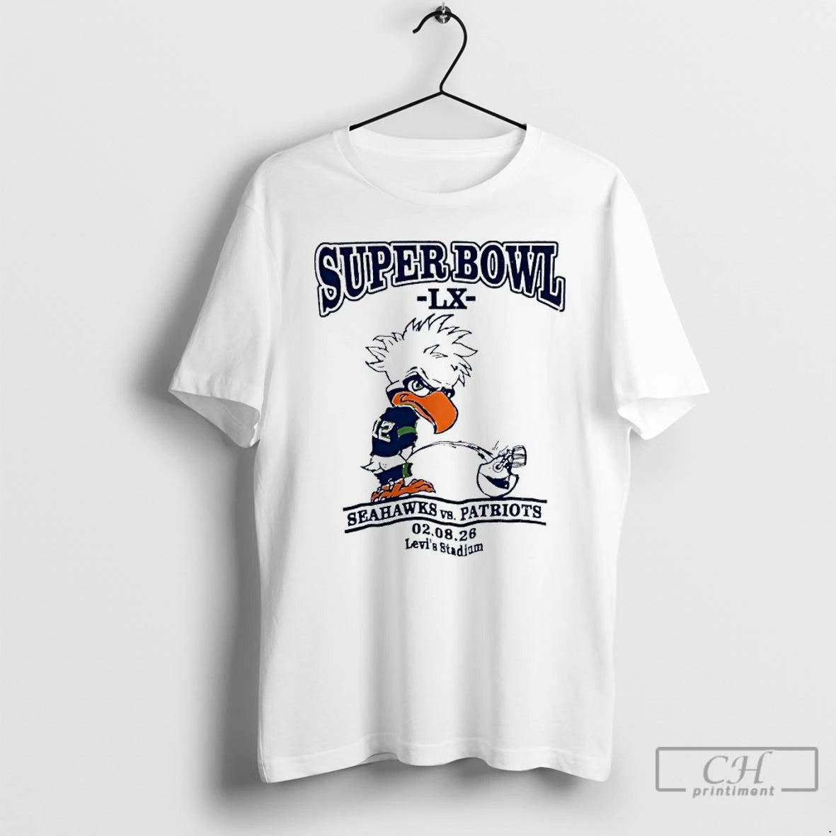 Premium Seattle Seahawks Mascot Peeing Patriots Helmet Super Bowl Lx Seahawks Vs Patriots 2026