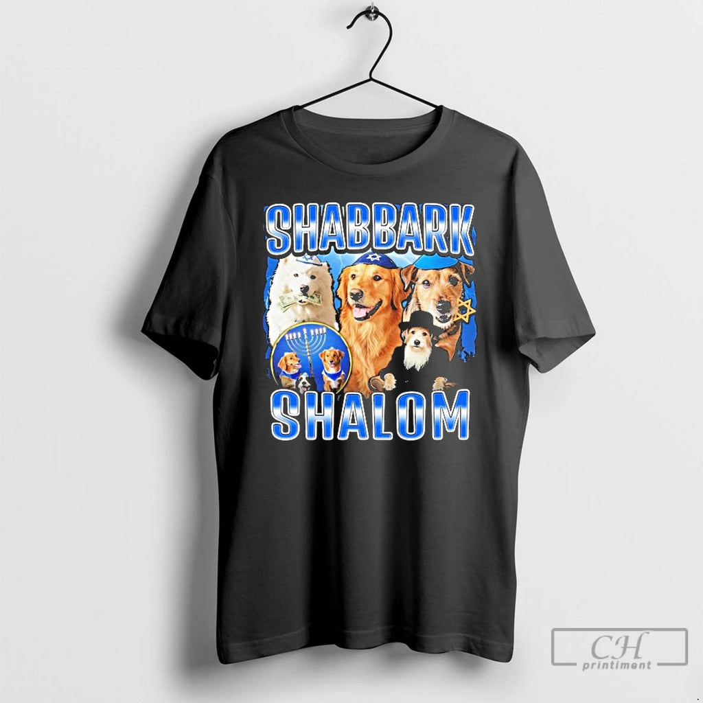 Premium Shabbark Shalom Star Of David Israel Dog T Shirts