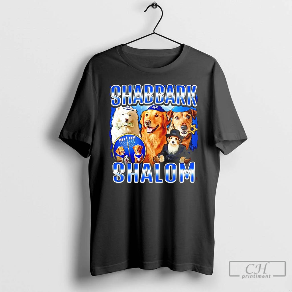 Premium Shabbark Shalom Dog Jews T Shirts