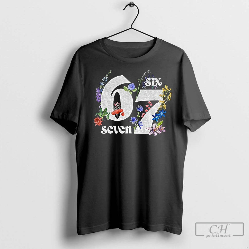 Premium Six Seven 6 7 Floral Gen Z Humor