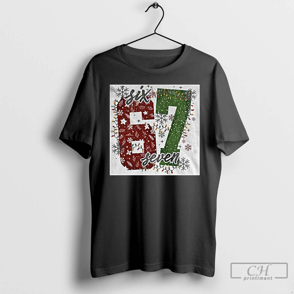 Premium Six Seven Meme Christmas 2025 T Shirts