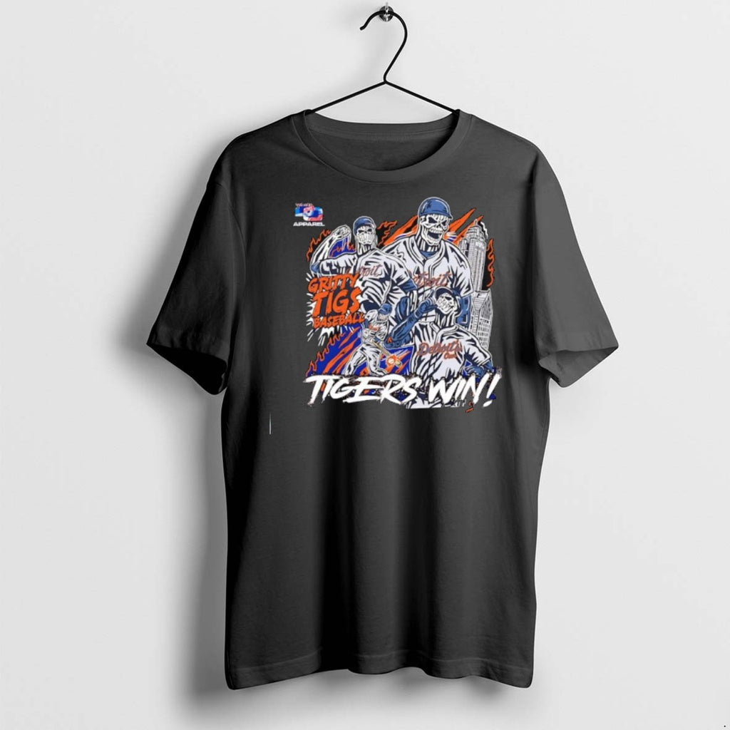 Premium Skeletal Baseball Players In Detroit Tigers Detroits Cuan Gritty Tigs Baseball T Shirts