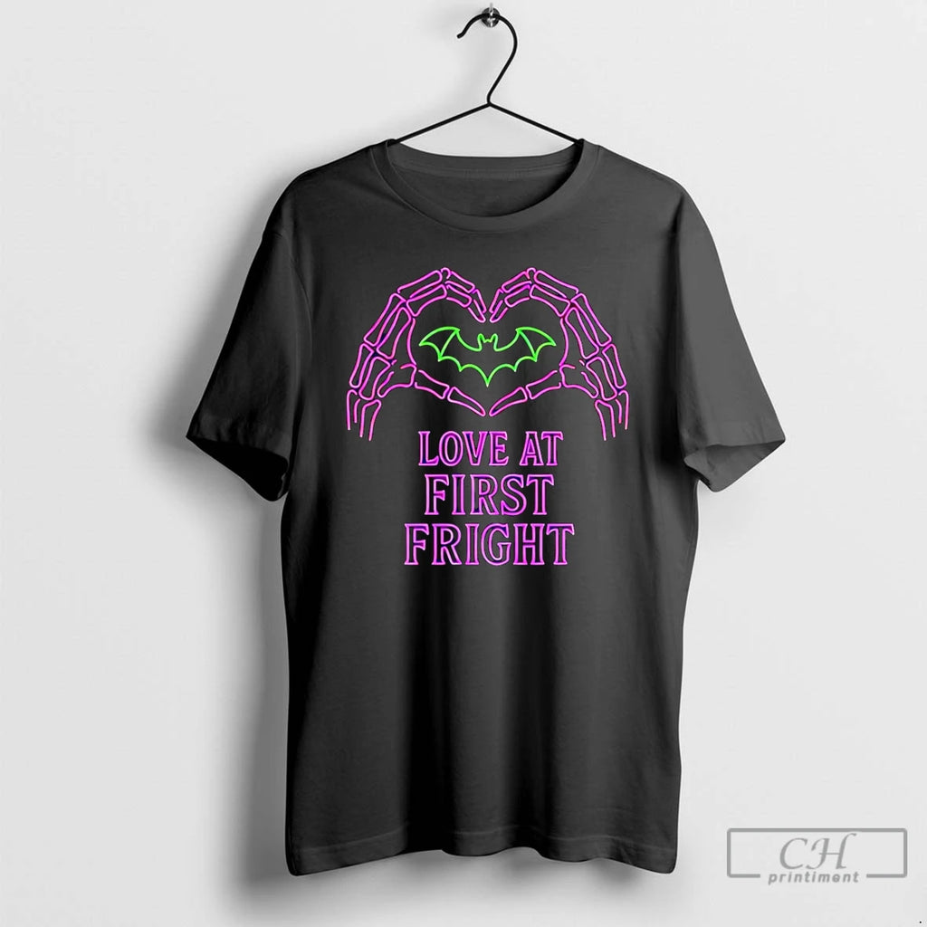Premium Skeleton Hand X Bat Love At First Fright T Shirts