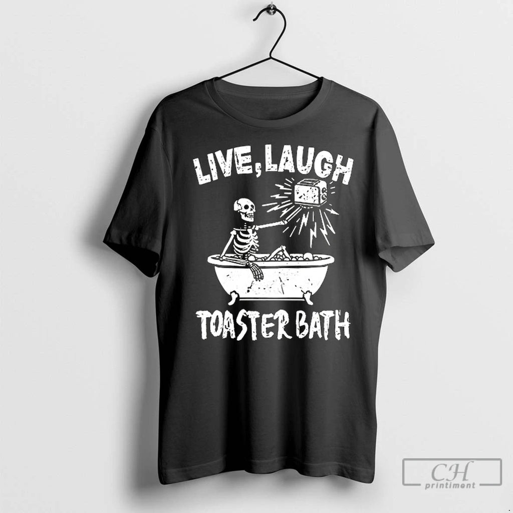 Premium Skeleton Live Laugh Toaster Bath Ceramic Ceramic And Classic Dad Cap