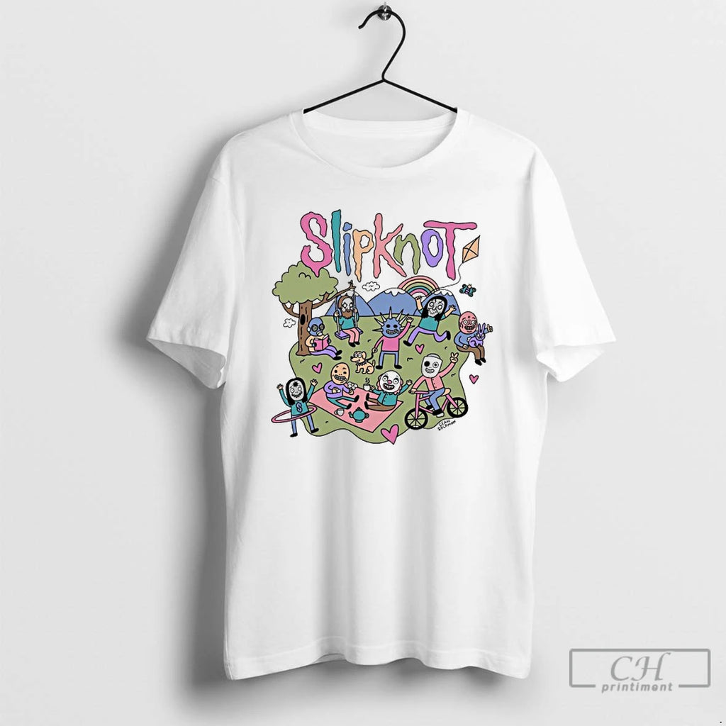 Premium Slipknot X Horror Movie Characters Summer Pool Party T Shirts