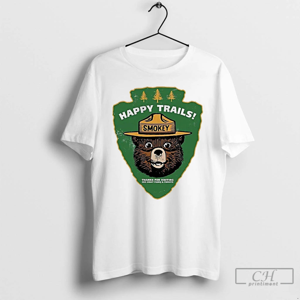 Premium Smokey Bear Happy Trails Thanks For Visiting T Shirts