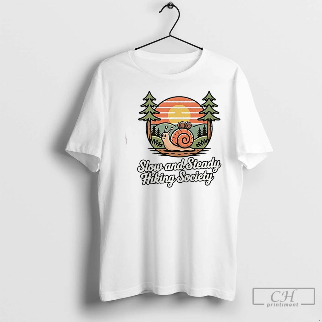 Premium Snail Slow And Steady Hiking Society Vintage