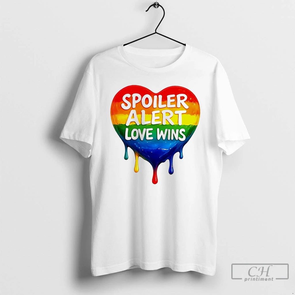 Premium Spoiler Alert Love Wins Lgbtq Heart T Shirts