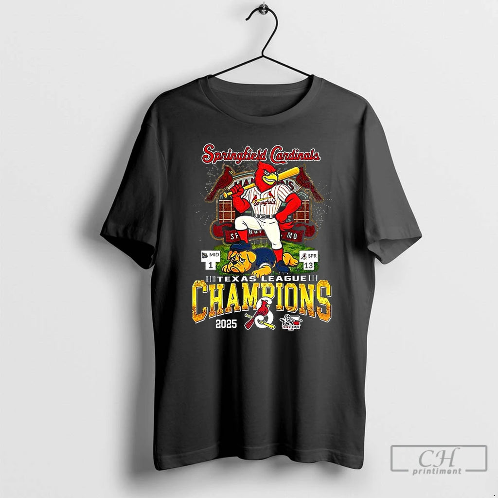 Premium Springfield Cardinals 2025 Texas League Champions Mascot T Shirts