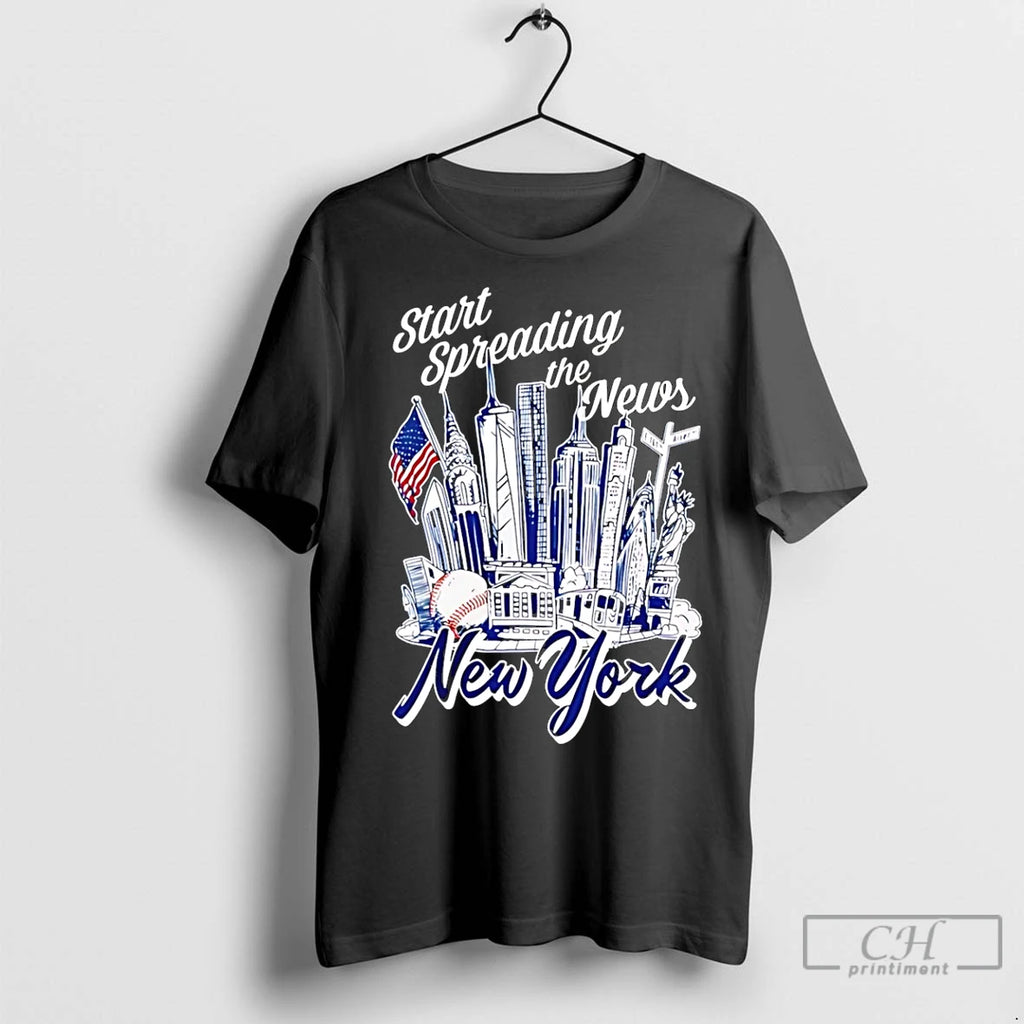 Premium Start Spreading The News New York Yankees City Skyline