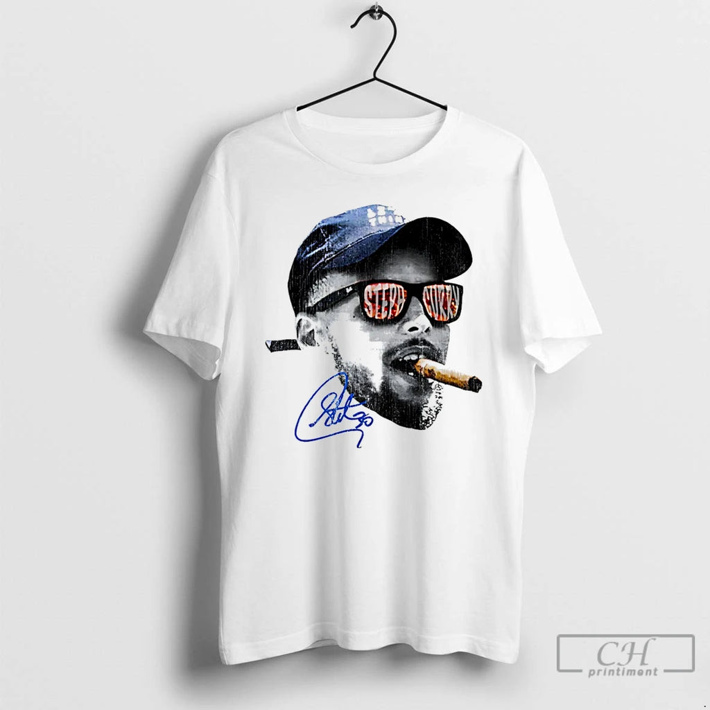 Premium Stephen Curry Golden State Warriors Curry Head Smoking T Shirts