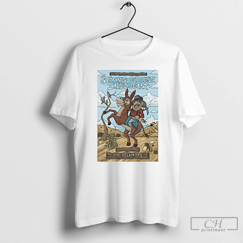 Premium String Cheese The Fillmore San Francisco October 4 2025 Donkey T Shirts