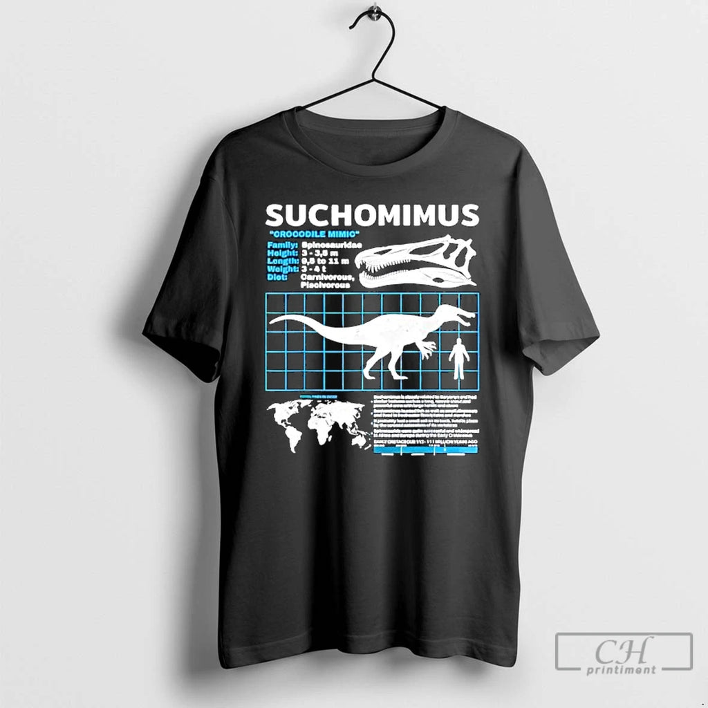 Premium Suchomimus Fact Sheet Dinosaur Facts T Shirts