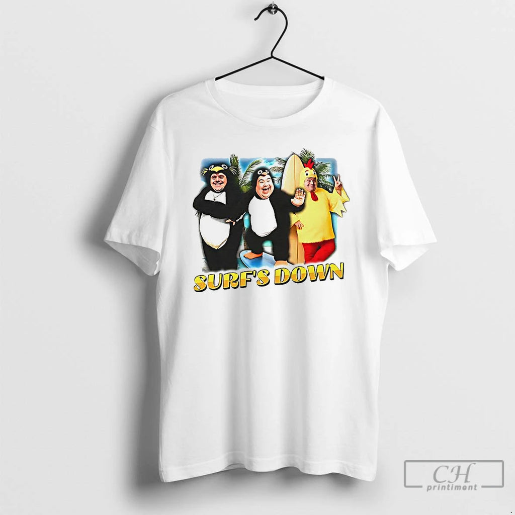 Premium Surfs Down Surfs Down Parody T Shirts