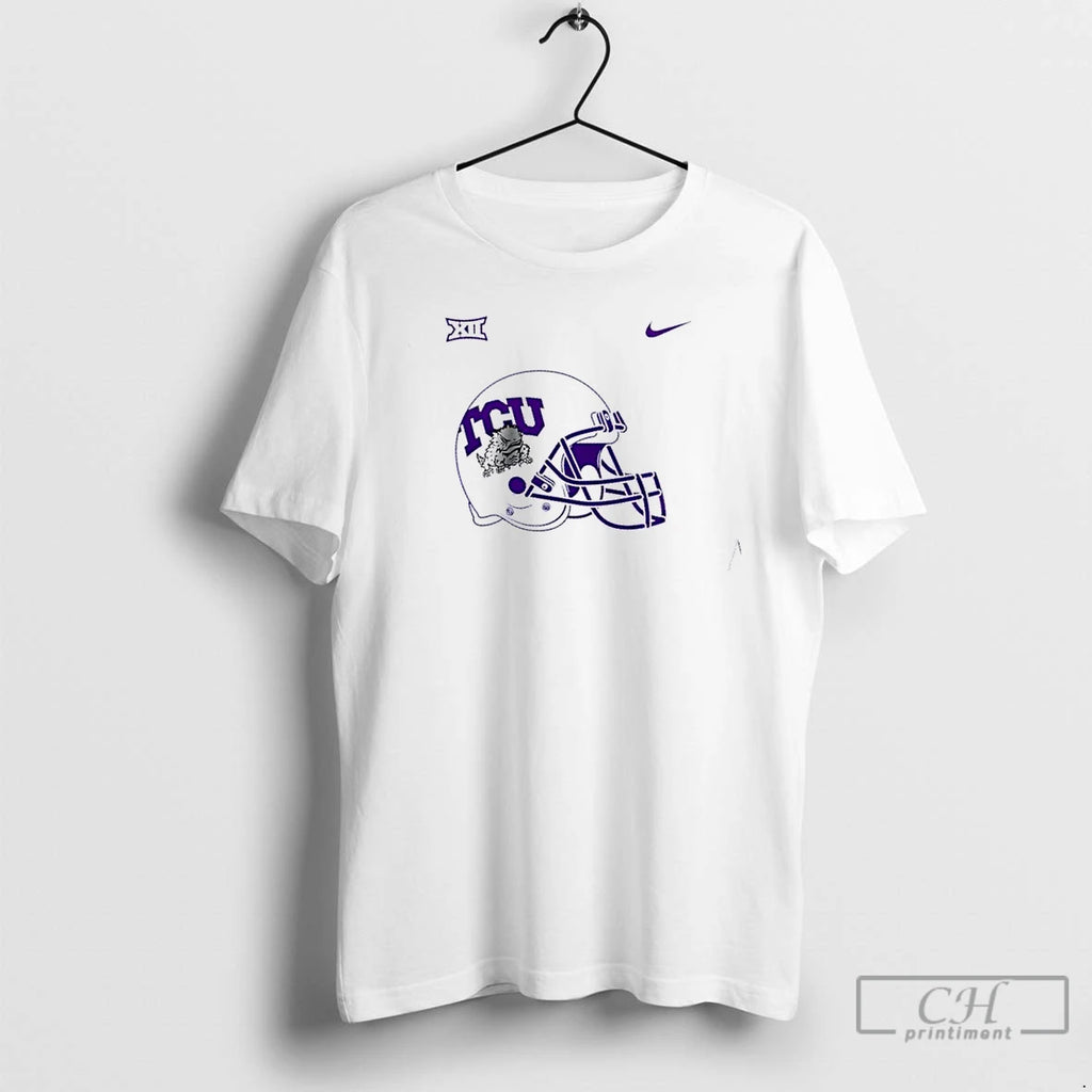Premium Tcu Horned Frogs Football Helmet 2 Sided T Shirts