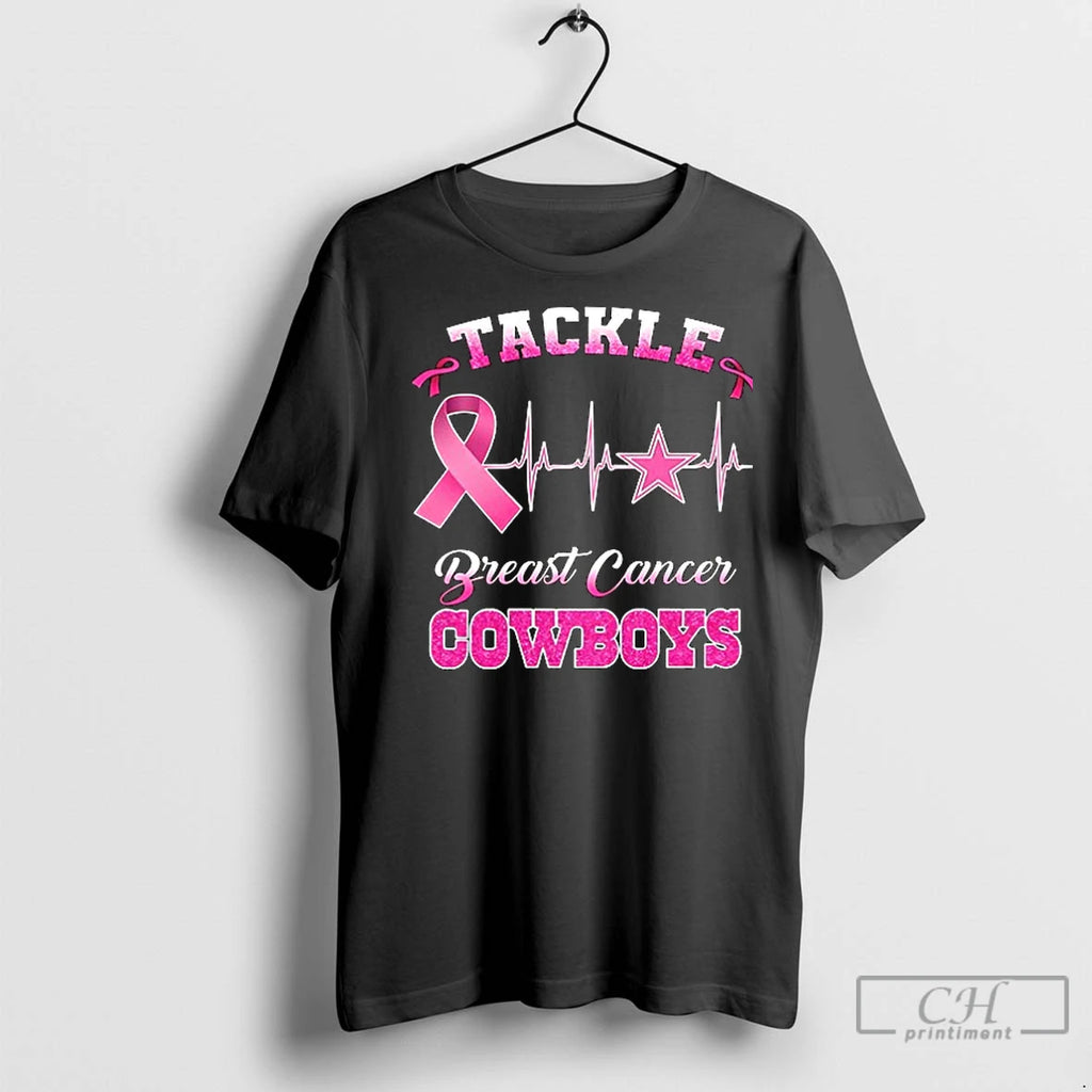 Premium Tackle Heartbeats Cancer Dallas Cowboys Ceramic Ceramic And Classic Dad Cap