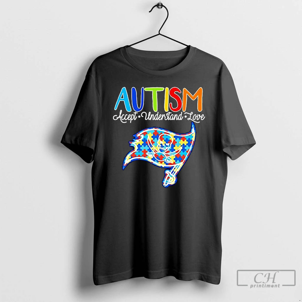 Premium Tampa Bay Buccaneers Autism Accept Understand Love T Shirts
