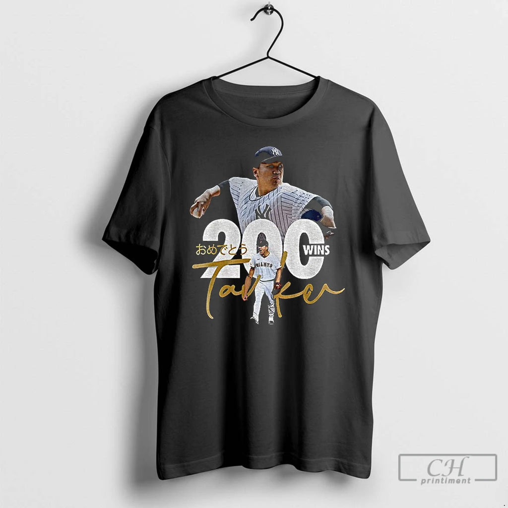 Premium Tanaka Masahiro New York Yankees Baseball 200 Wins Japan Graphic T Shirts