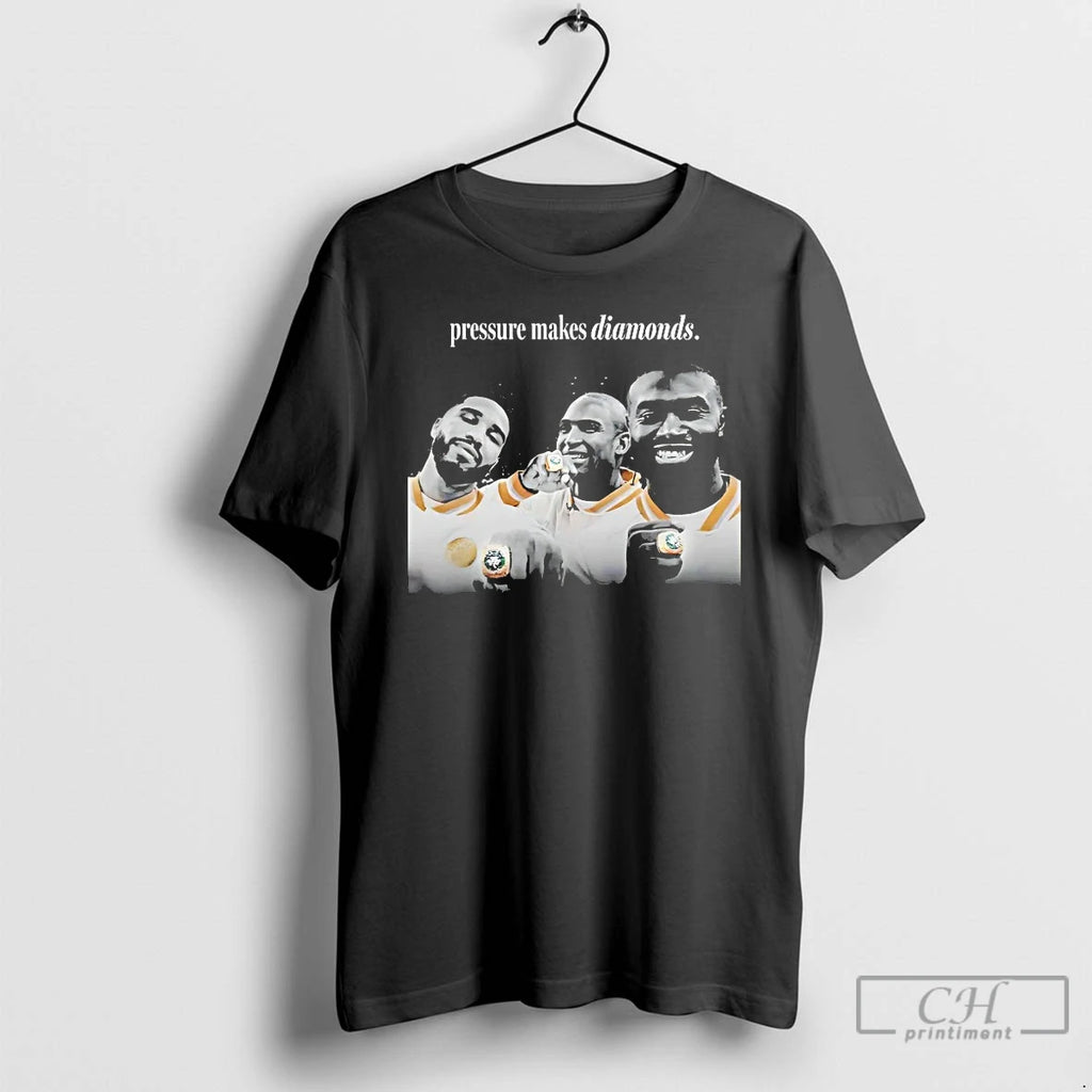 Premium Tatum Brown And Horford Pressure Makes Diamonds Ring Boston Celtics T Shirts