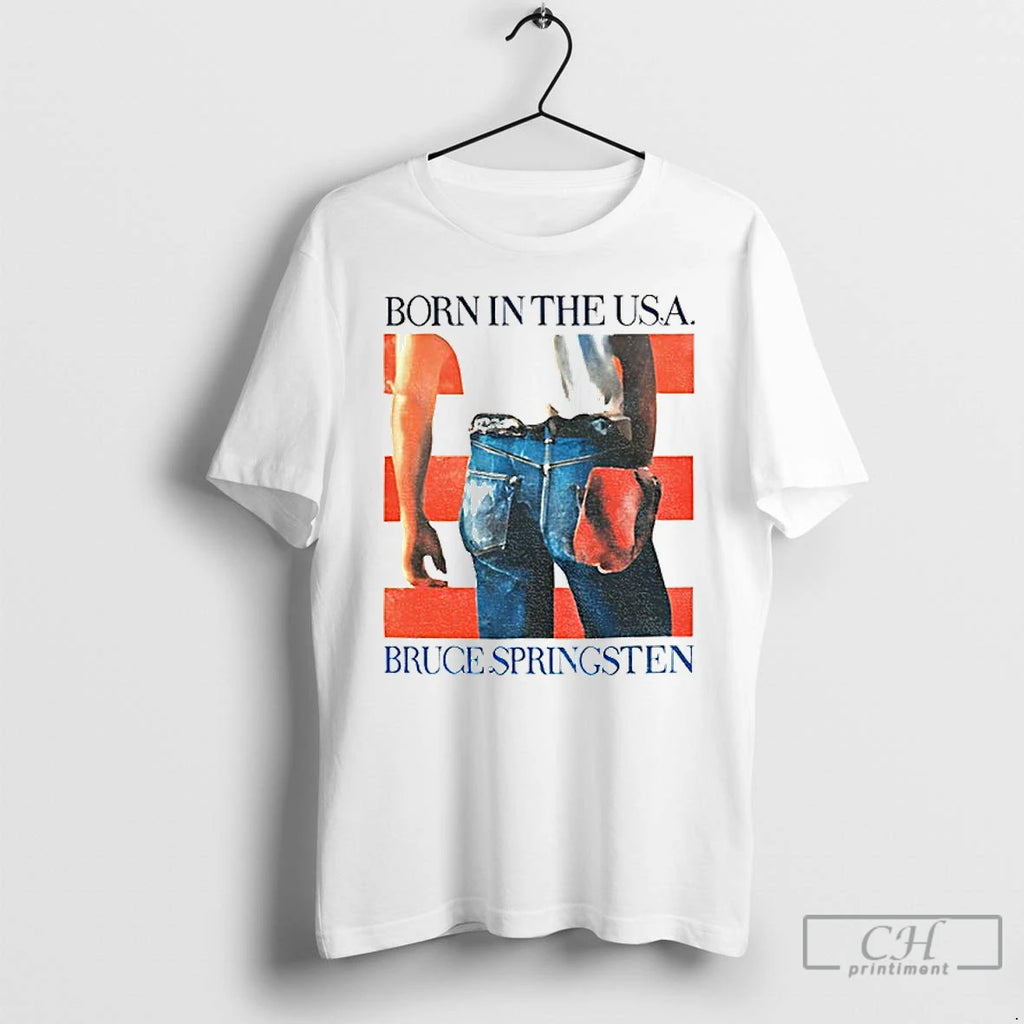 Premium Taylor Wearing Bruce Springsteen Born In The Usa T Shirts