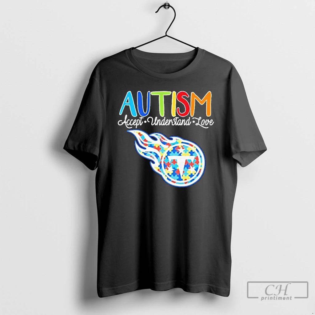 Premium Tennessee Titans Autism Accept Understand Love T Shirts