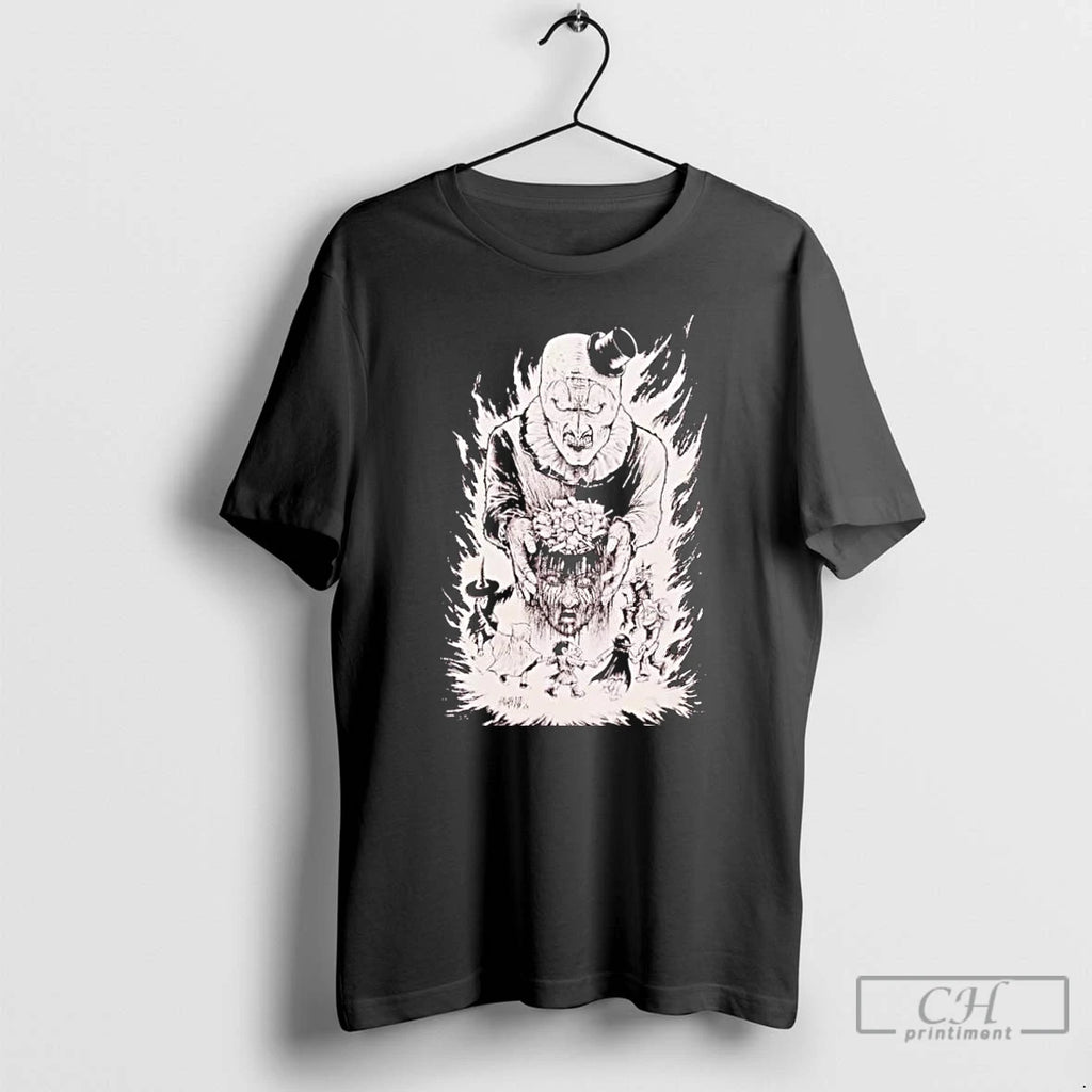 Premium Terrifier Art The Clown Candy Head T Shirts