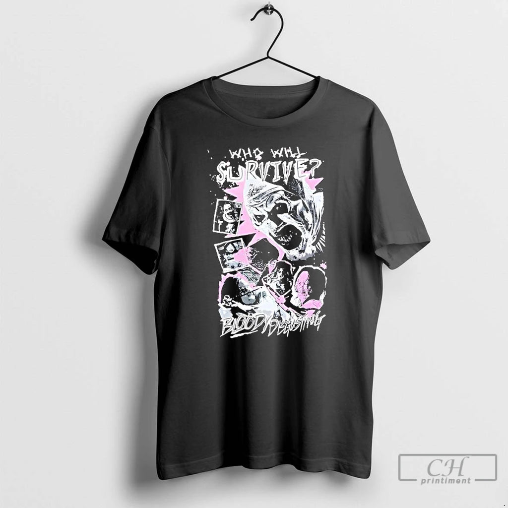 Premium Terrifier X Bloody Disgusting Who Will Survive T Shirts