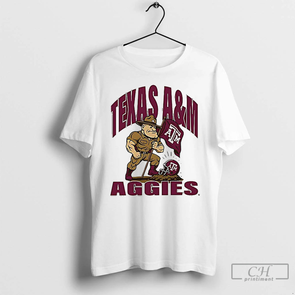 Premium Texas A And M Aggies Football Youth Plant Flag Helmet T Shirts