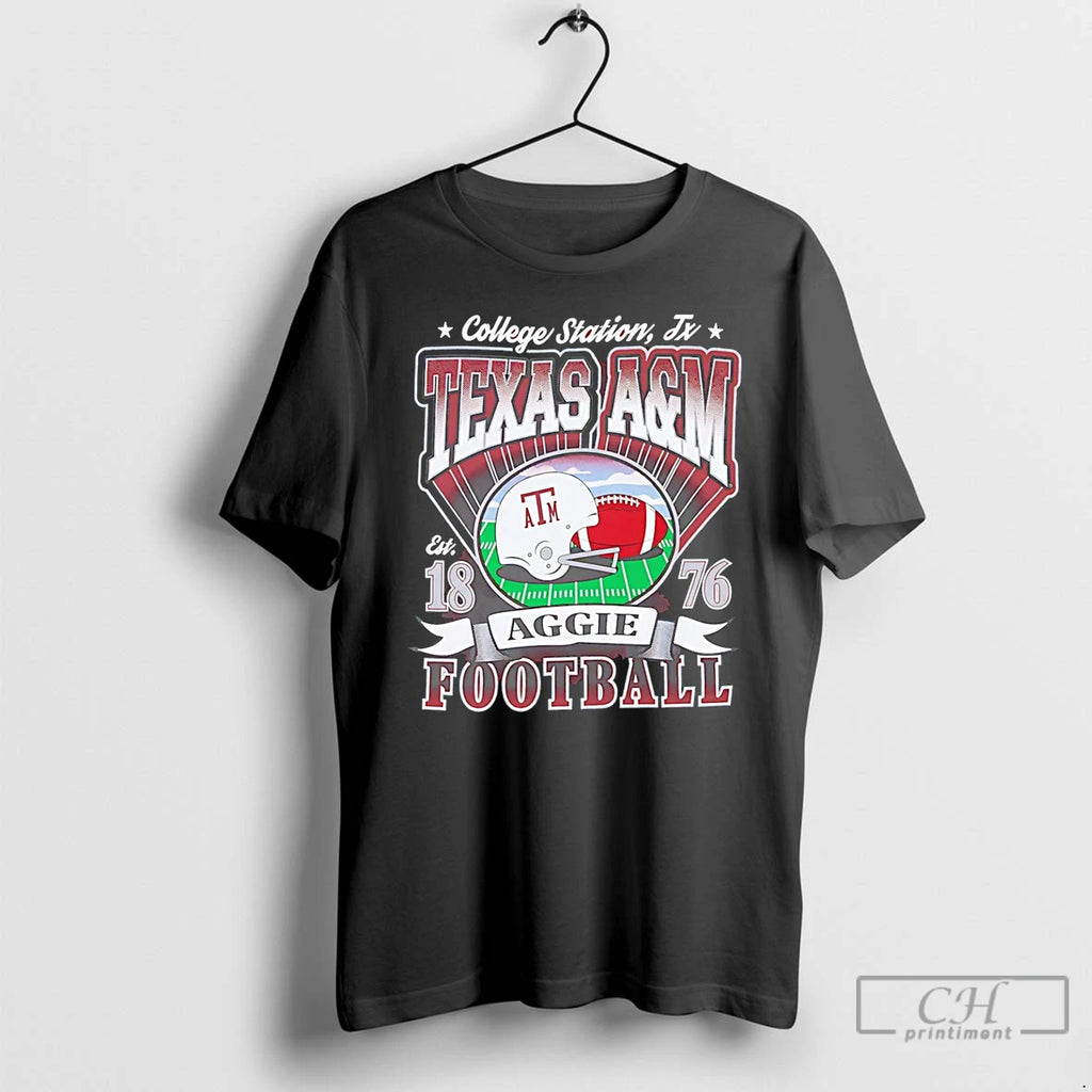 Premium Texas Am Aggie 1876 Football College Station Tx Helmet T Shirts