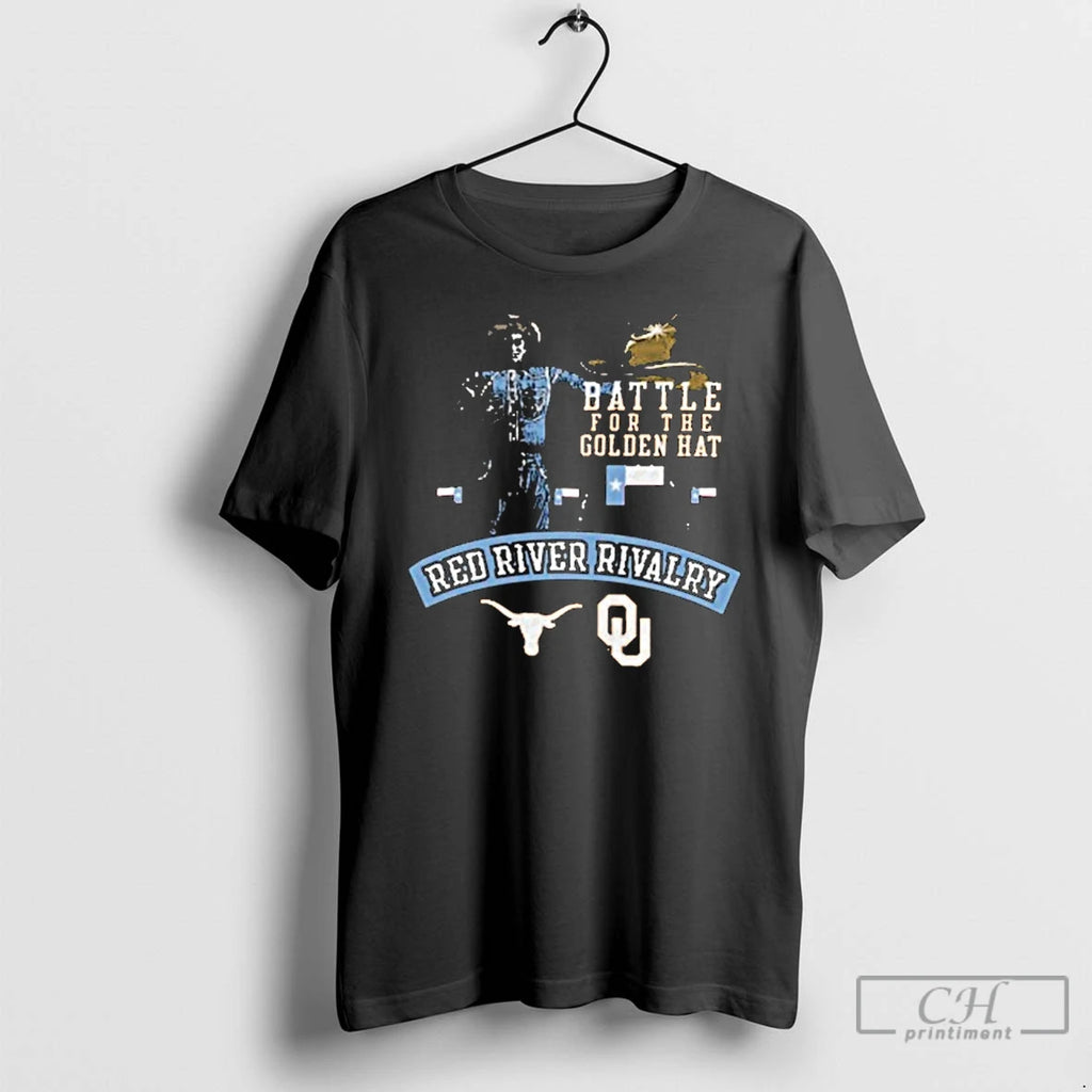 Premium Texas Longhorns Oklahoma Sooners Battle For The Golden Hat Red River Rivalry T Shirts