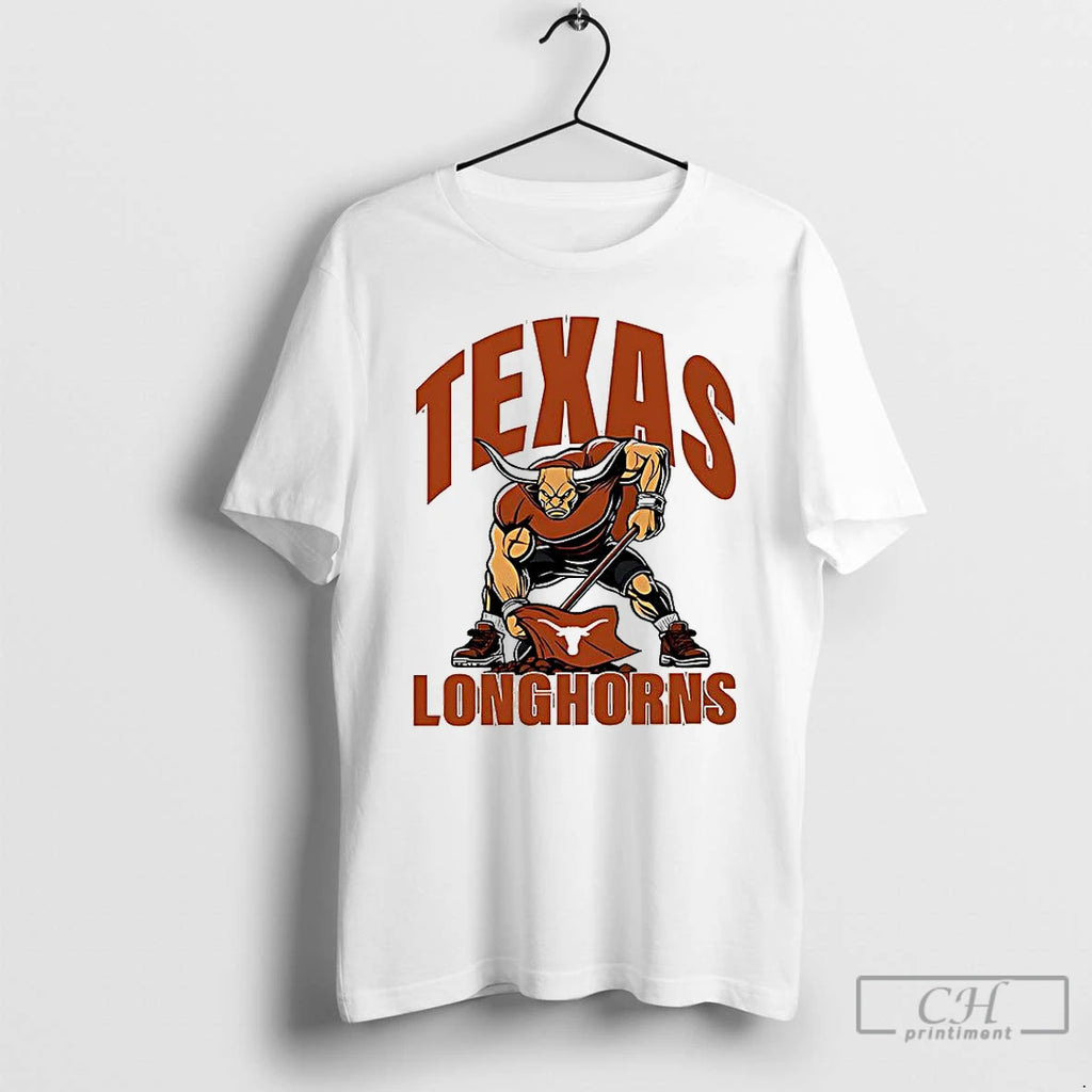 Premium Texas Longhorns Football Youth Plant Flag Mascot T Shirts
