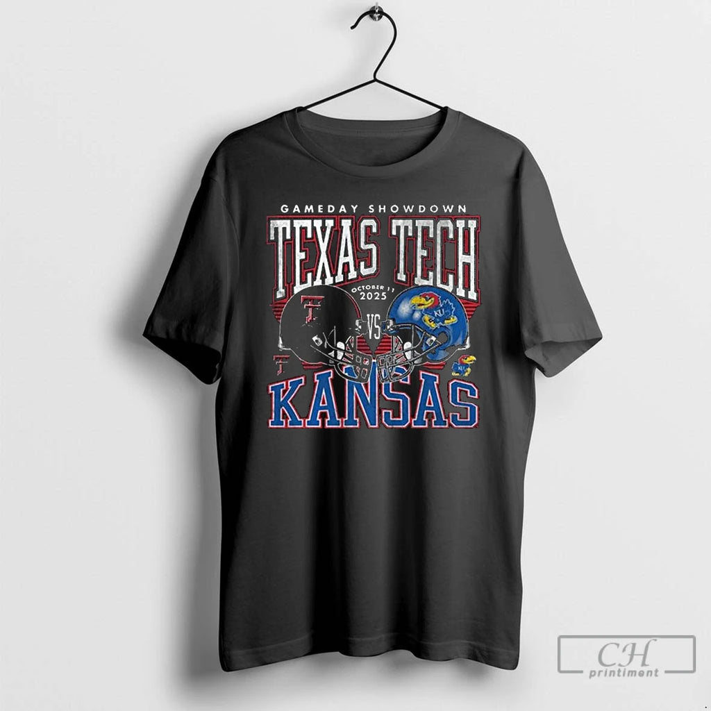 Premium Texas Tech Red Raiders Vs Kansas Jayhawks 2025 Gameday Showdown Long Sleve T Shirts