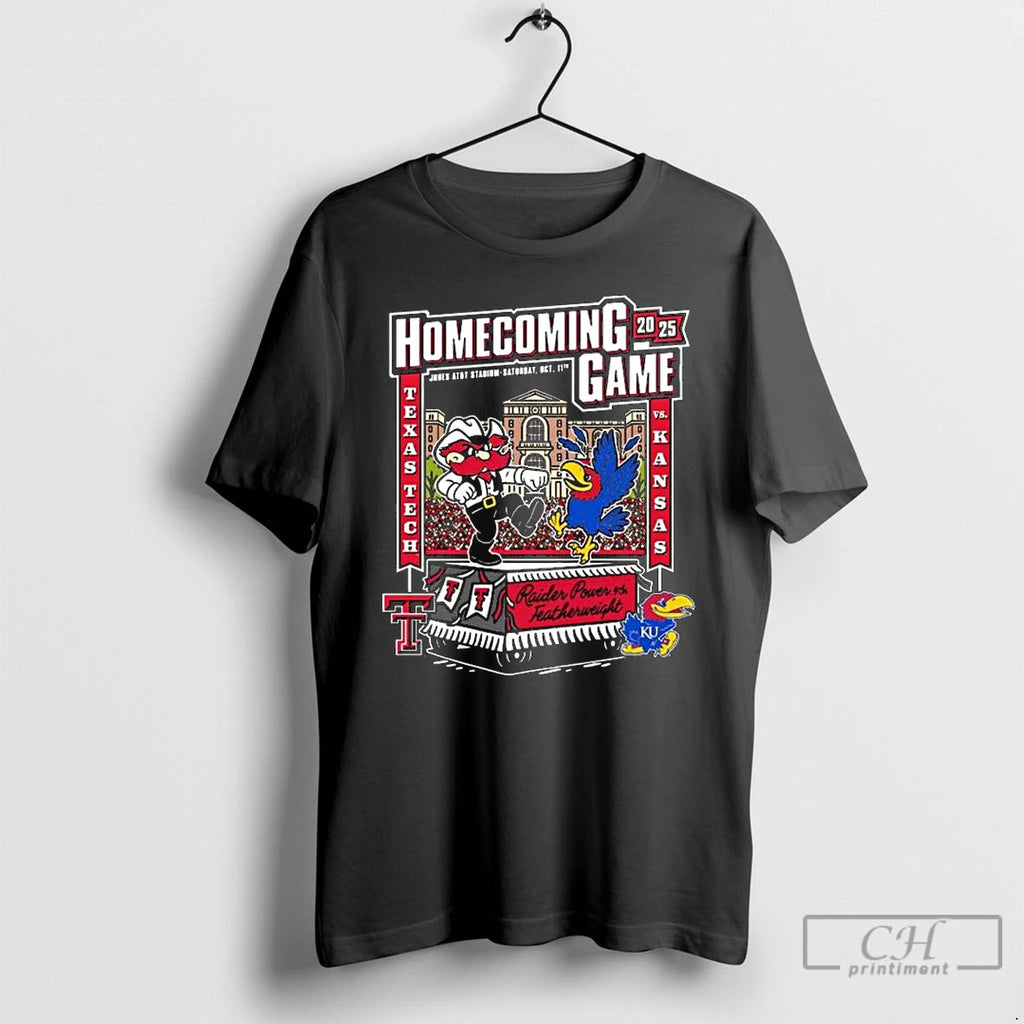 Premium Texas Tech Red Raiders Vs Kansas Jayhawks Raider Power Featherweight 2025 Homecoming Game Gameday