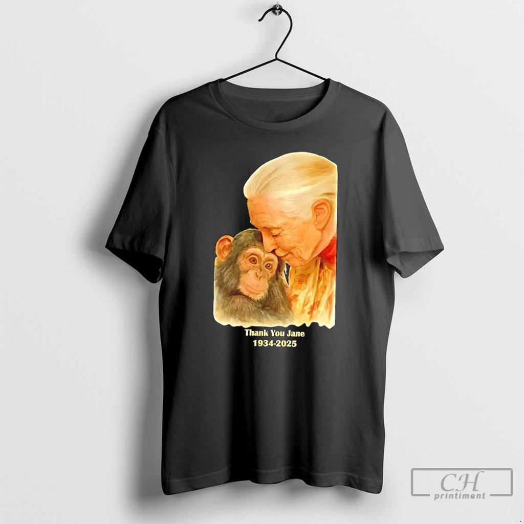 Premium Thank You Jane Goodall 1934 2025 T Shirts